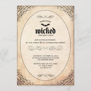 Nåt Wicked Halloween fest-inbjudan Inbjudningar