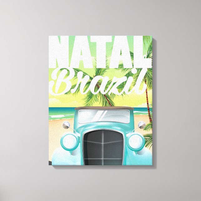 Natal Brasil Vintage resemålning affisch Canvastryck (Framsida)
