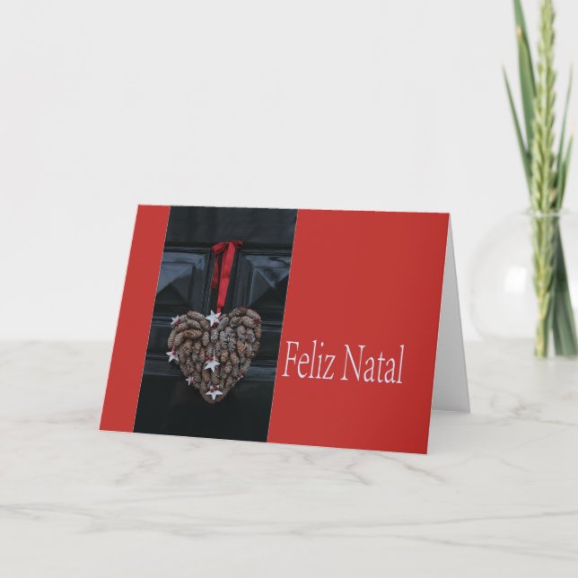 Natal Feliz, portugisisk julkort Helgkort (Framsida)