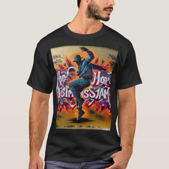 natal hiphop Camiseta T Shirt (Framsida)