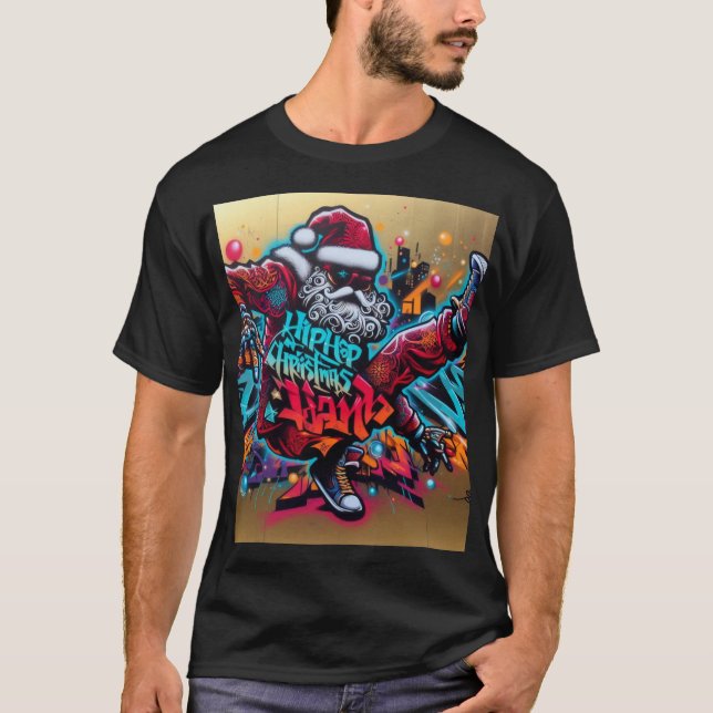 natal hiphop Camiseta T Shirt (Framsida)