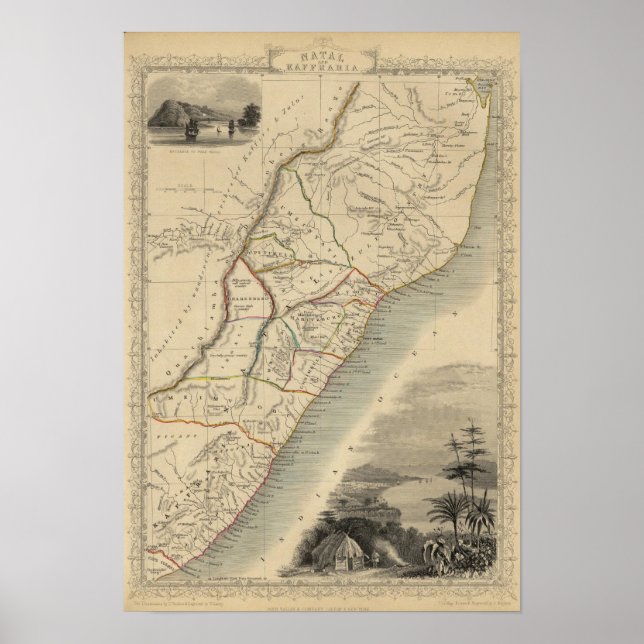 Natal och Kaffraria Poster (Framsidan)