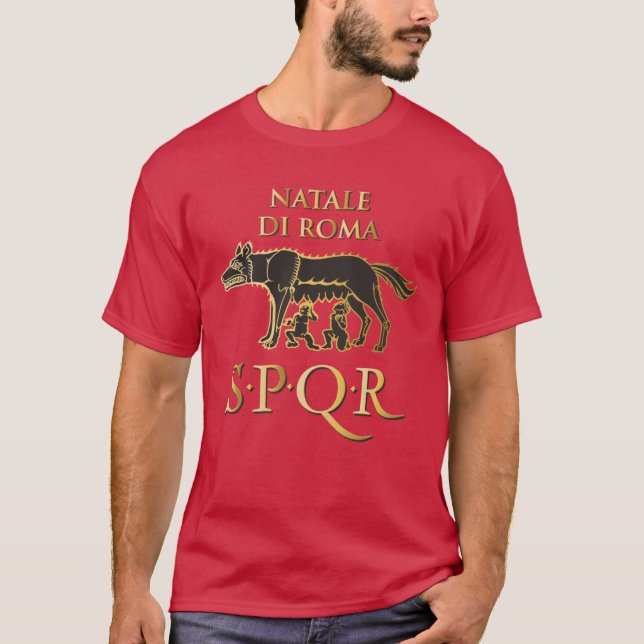 Natale di Roma SPQR T Shirt (Framsida)