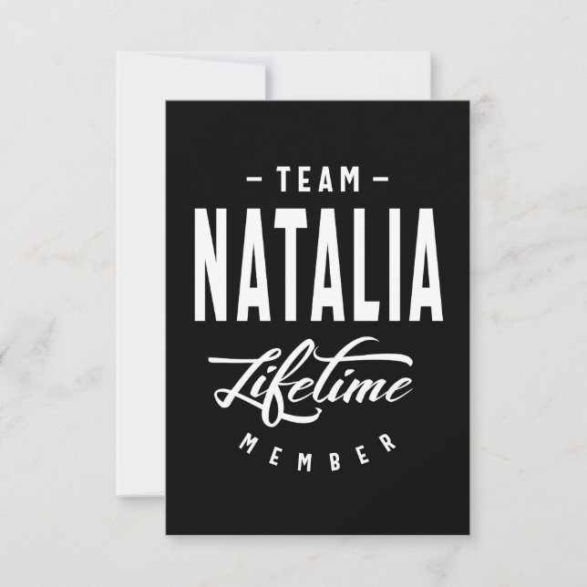 Natalia Personlig Namn Birthday Gift OSA Kort (Framsida)