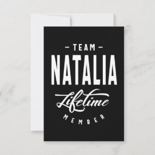 Natalia Personlig Namn Birthday Gift OSA Kort