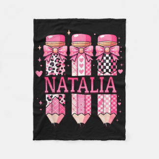 Natalia Personlig Namn Penna Tillbaka Till Skolan  Fleecefilt