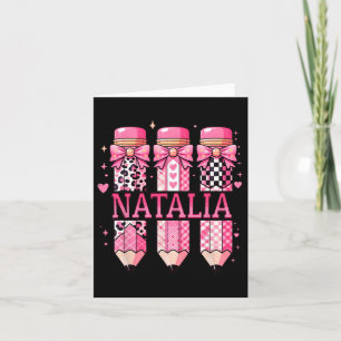 Natalia Personlig Namn Penna Tillbaka Till Skolan Kort