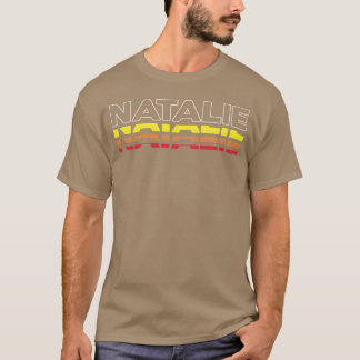 Natalie Förnamn Rolig Vintage Solnedgång Natalie f T Shirt