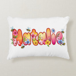 Natalie - Personalized Bee Pillow Prydnadskudde