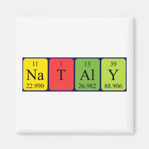 Nataly periodiskt bord namn magnet