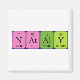 Nataly periodiskt bord namn magnet