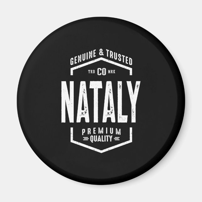 Nataly Personlig Namn Birthday Gift Magnet (Framsidan)