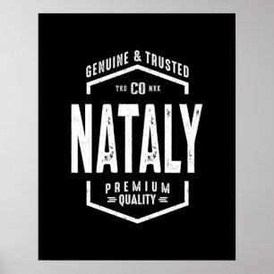 Nataly Personlig Namn Birthday Gift Poster