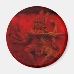 Nataraj som dansar statyn röda Grung för Shiva Magnet