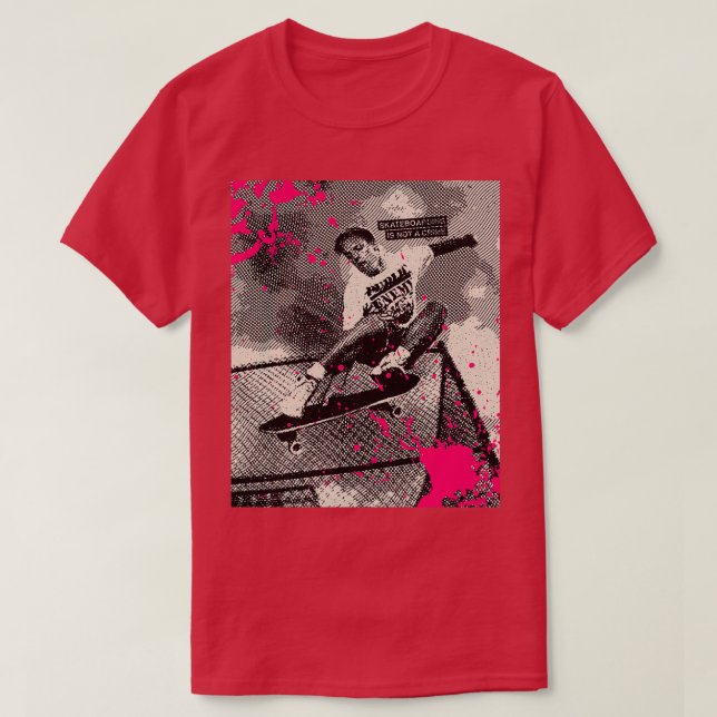 Natas Skateboarding är inte ett brott Old school 2 T Shirt (Design framsida)