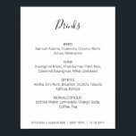 Natasha Black Drinks Menu Rustic Bröllop Sign Poster<br><div class="desc">Med den här eleganten Drinks bröllop-tecknet kan gästerna veta vad menyn pub är. Den har ett roustiskt, svart, handskrivet kalligrafiskt skript och ren typografi för ett chic, modernt, minimalistiskt utseende. Designad för att matcha vår snyggt Natasha bröllop samling. Se till att bläddra bland de andra objekten i den här samlingen...</div>