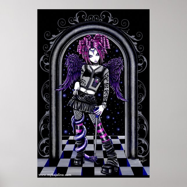 Natasha Gothic Rosa Tattoo Angel Poster (Framsidan)