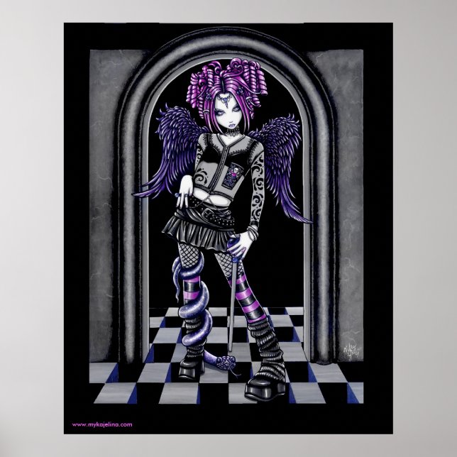 Natasha Gothic Tattoo Angel Poster (Framsidan)