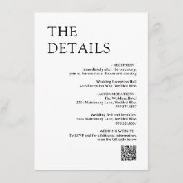 Natasha Monogram Modern Bröllop Tilläggskort