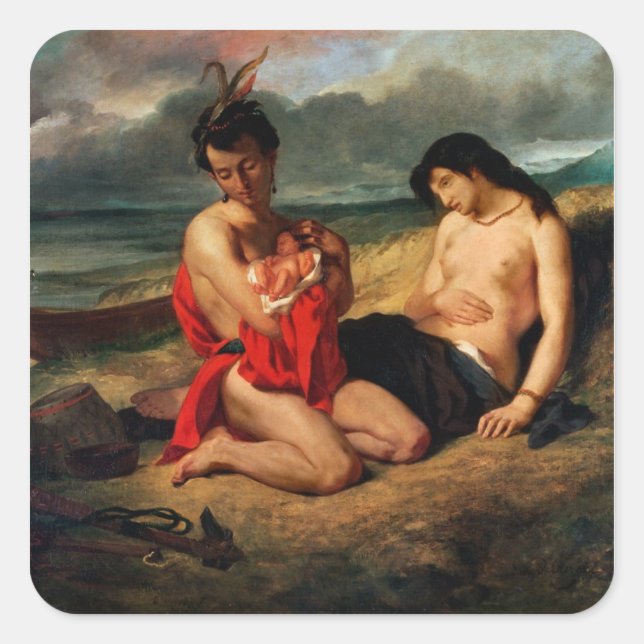 Natchez, 1823-35 fyrkantigt klistermärke (Framsida)