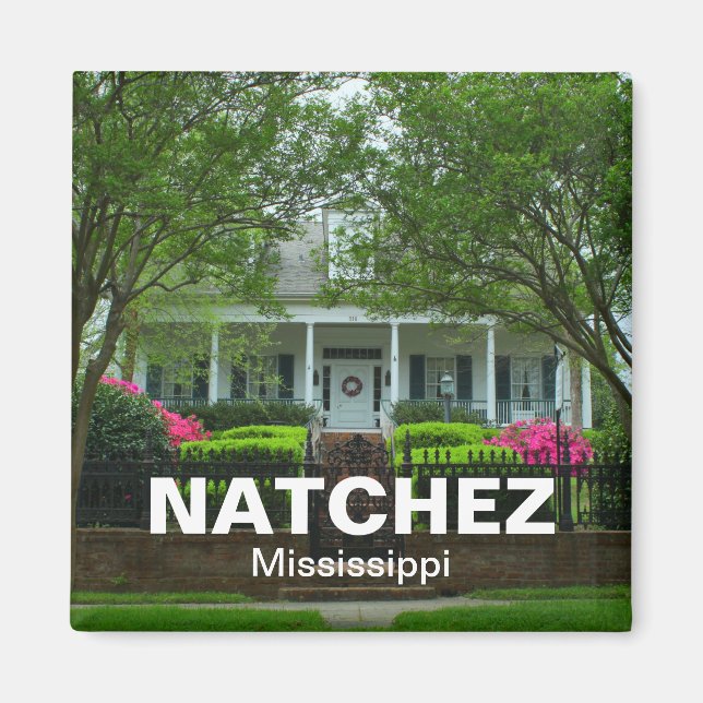 Natchez, Mississippi Antebellum semestersouvenir Magnet (Framsidan)