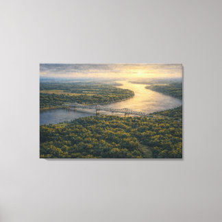 Natchez on the River | Landscape Art | Stretched` Canvastryck