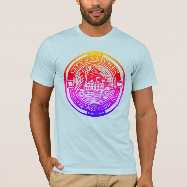Natchez Sewer Cover Rainbow T Shirt (Framsida)