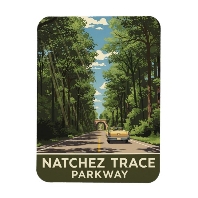 Natchez Trace Parkway Magnet (Vertikal)