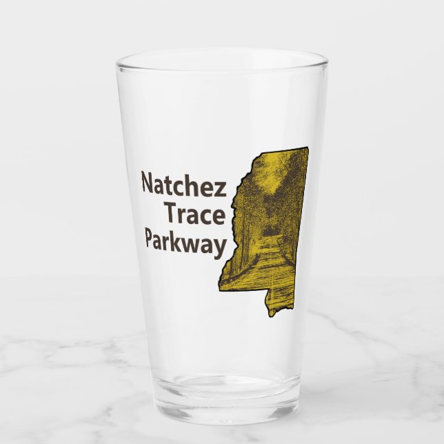 Natchez Trace Parkway Mississippi Karta Glaskopp (Framsida)