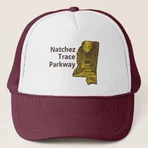 Natchez Trace Parkway Mississippi Karta Keps