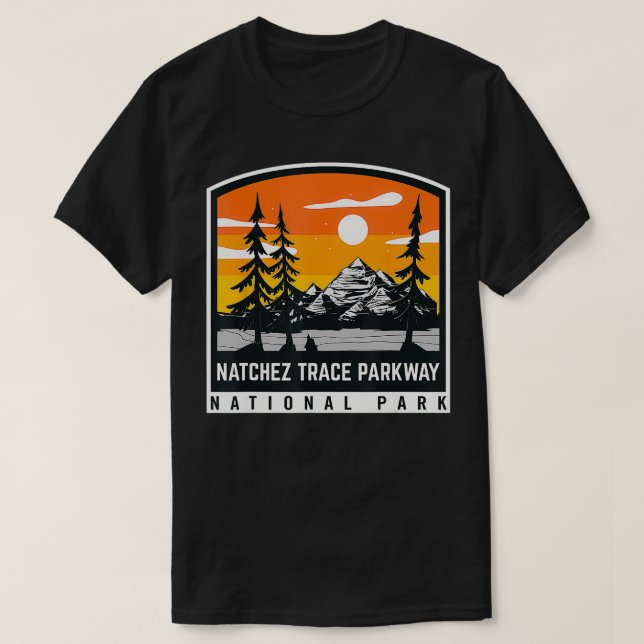 Natchez Trace Parkway National Scenia Trail T Shirt (Design framsida)