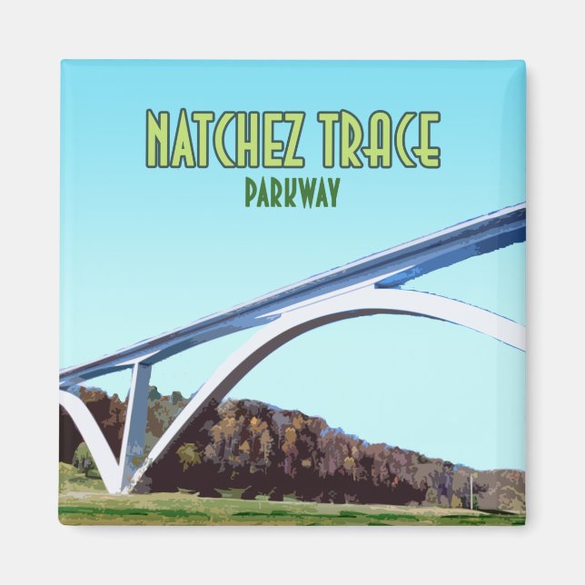 Natchez Trace Parkway Tennessee Mississippi Magnet (Framsidan)