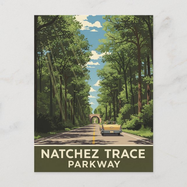 Natchez Trace Parkway Vykort (Framsida)