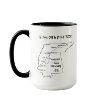 Natchez Trace Route Karta Coffee Mugg