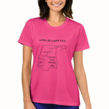 Natchez Trace Route Karta T-Shirt