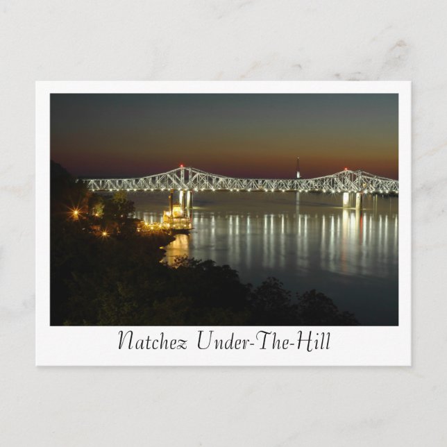 Natchez under Backe & Bridge Vykort (Framsida)