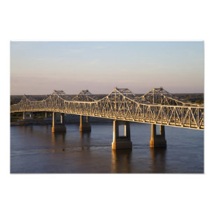 Natchez-Vidalia-bron som spänner över Fototryck