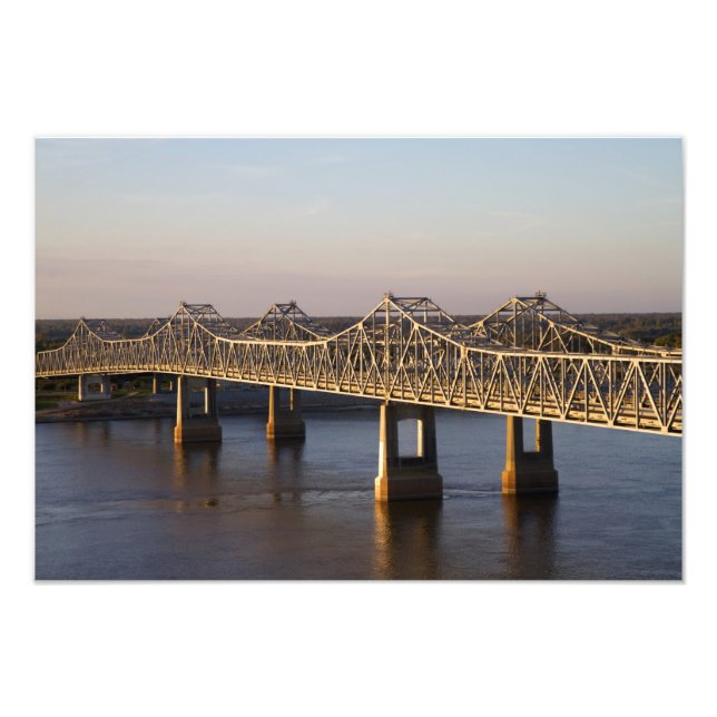 Natchez-Vidalia-bron som spänner över Fototryck (Framsidan)