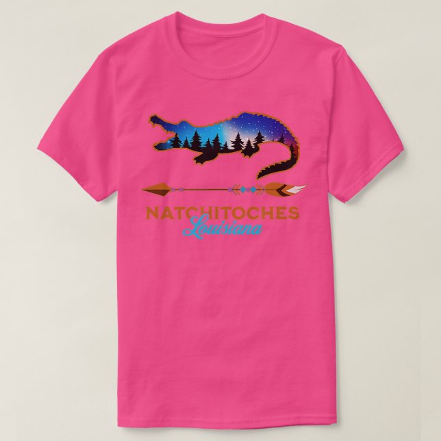 Natchitoches Louisiana USA Bayou Cajun Alligator S T Shirt (Design framsida)