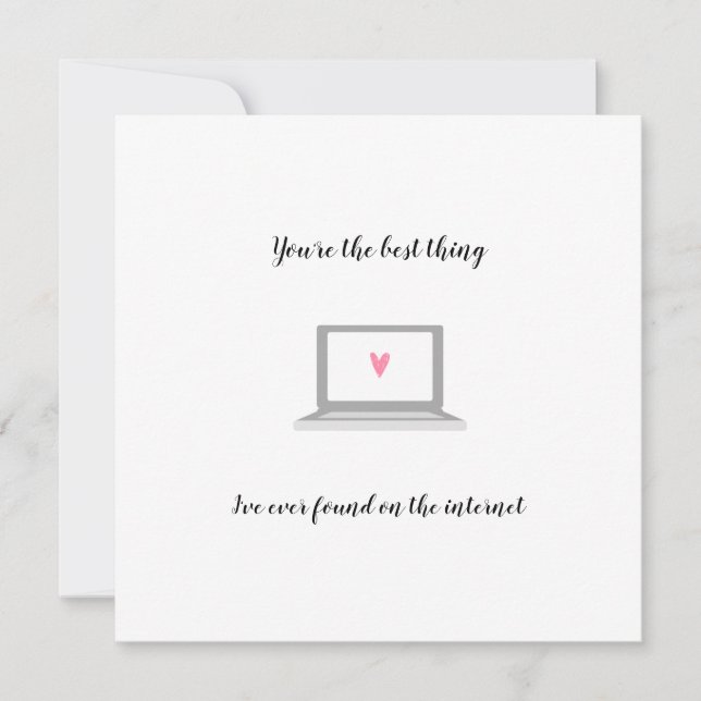 Nätdejting bästa sak på internet rolig parbild  kort (Framsida)