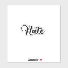 Nate Namn - Handskriven kalligrafi Klistermärken