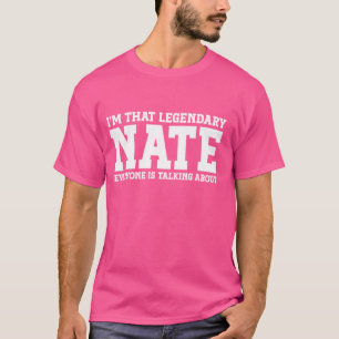 Nate Personal Namn First Namn Funny Nate T Shirt