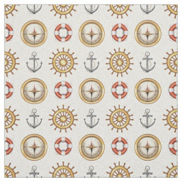 Nätet Nautical Mönster Tyg