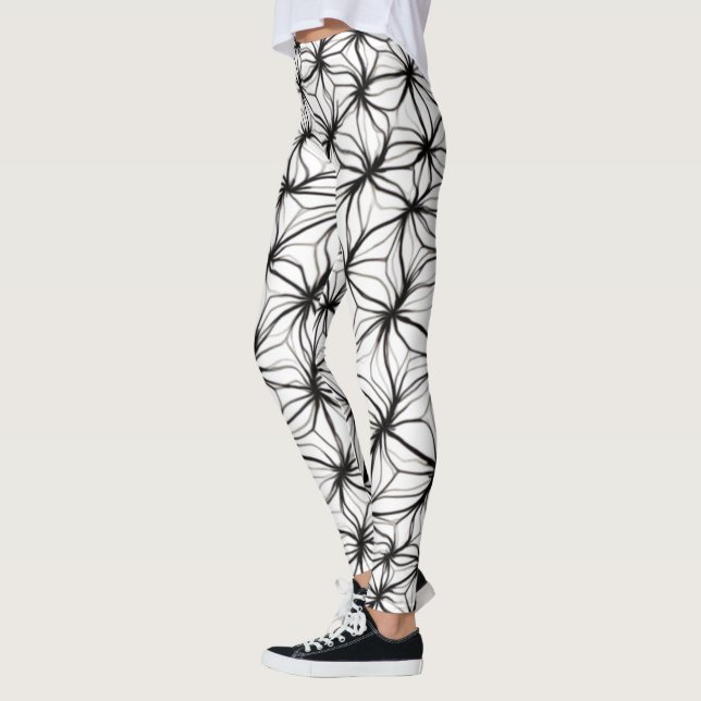 Nätgeometri – Diamantnät abstrakt Leggings (Vänster)