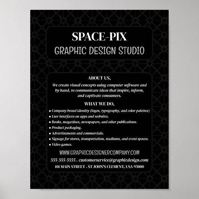 Nätgrafik, reklam för grafikdesigner poster (Framsidan)