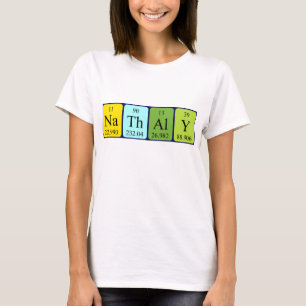 Nathaly periodisk skjorta bord namn t-shirt