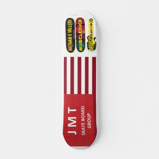 NATHAN E MILLER  MUSCLEDUCK Skateboard, 7¾" bräda Mini Skateboard Bräda 18,5 Cm (Framsida)