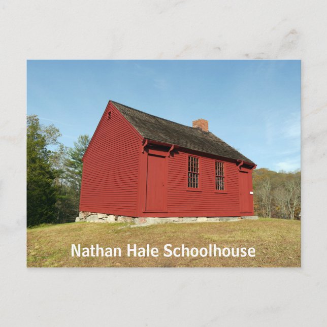 Nathan Hale Schoolhouse (Öster Haddam) Vykort (Framsida)