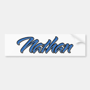 Nathan Namn blue Aufkleber Sticker Autoaufkleber Bildekal