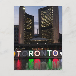 Nathan Phillips Square nattvy Toronto, Kanada Vykort